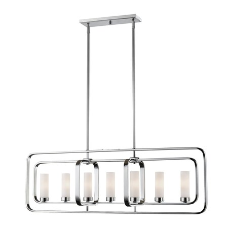 Z-Lite Aideen 7 Light Island/Billiard, Chrome & Matte Opal 6000-7L-CH